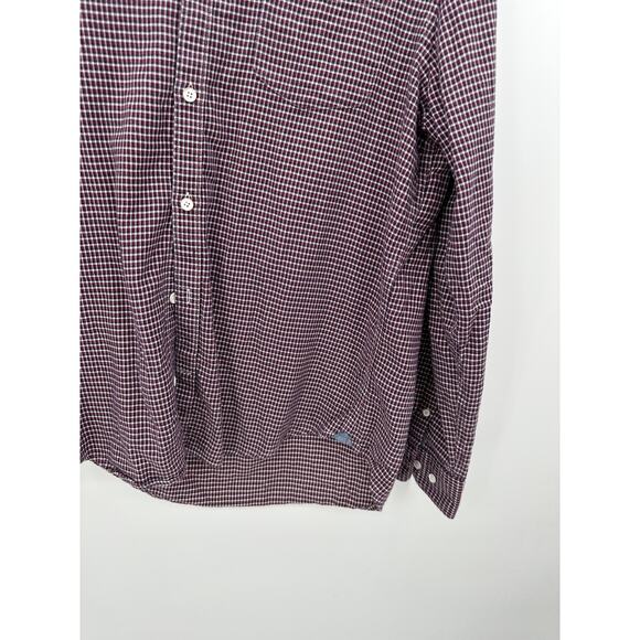 Original Penguin Heritage Slim Fit Red Plaid Button Up Shirt Men's Size Large - Picture 6 of 7